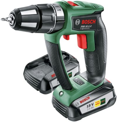 Bosch - 18V Cordless Ergonomic Drill 2x25Ah Batteries